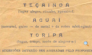cédula de votação usada no plesbicito Plesbicito